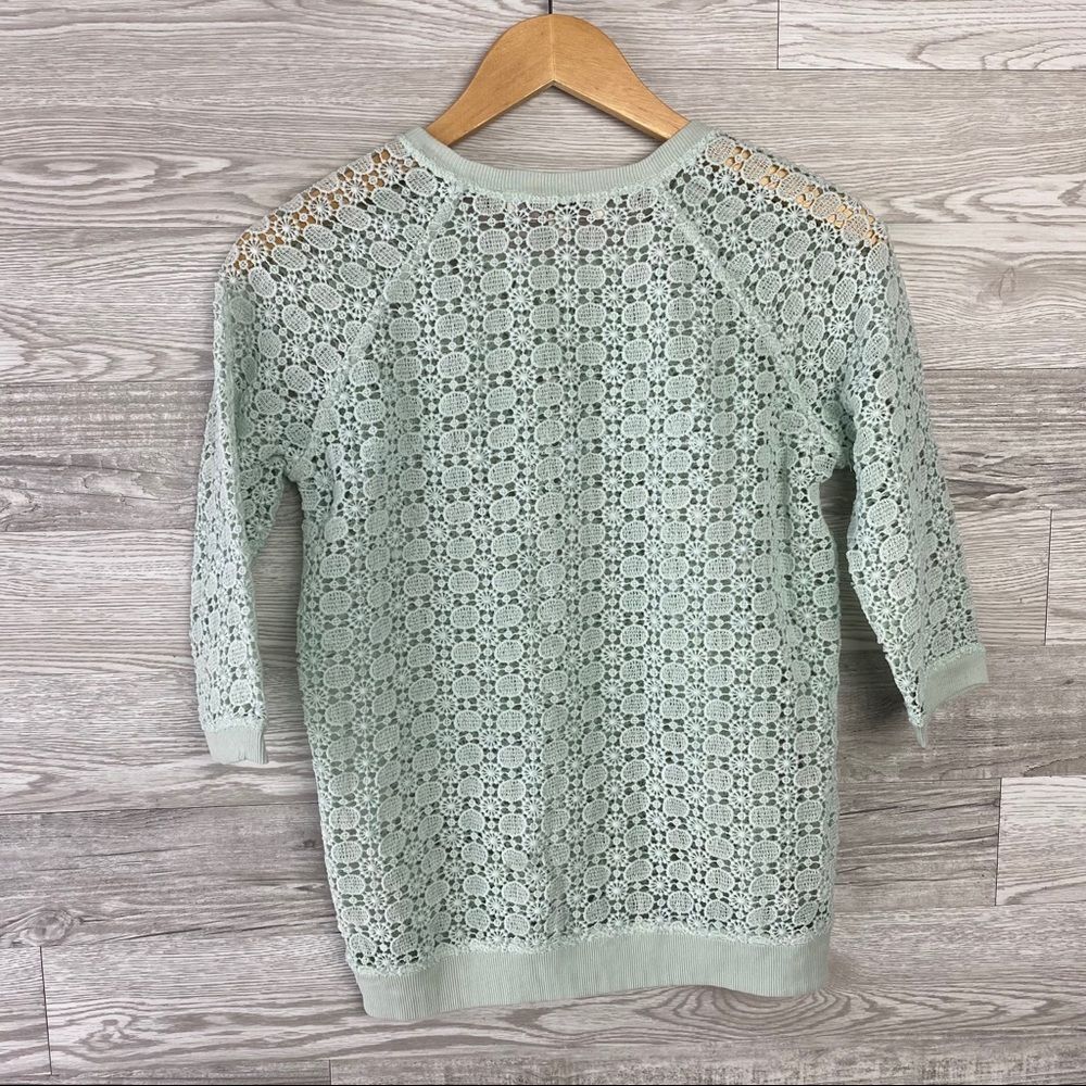 Loft Ann Taylor Mint 3/4 Sleeve Sweater - Picture 3 of 6